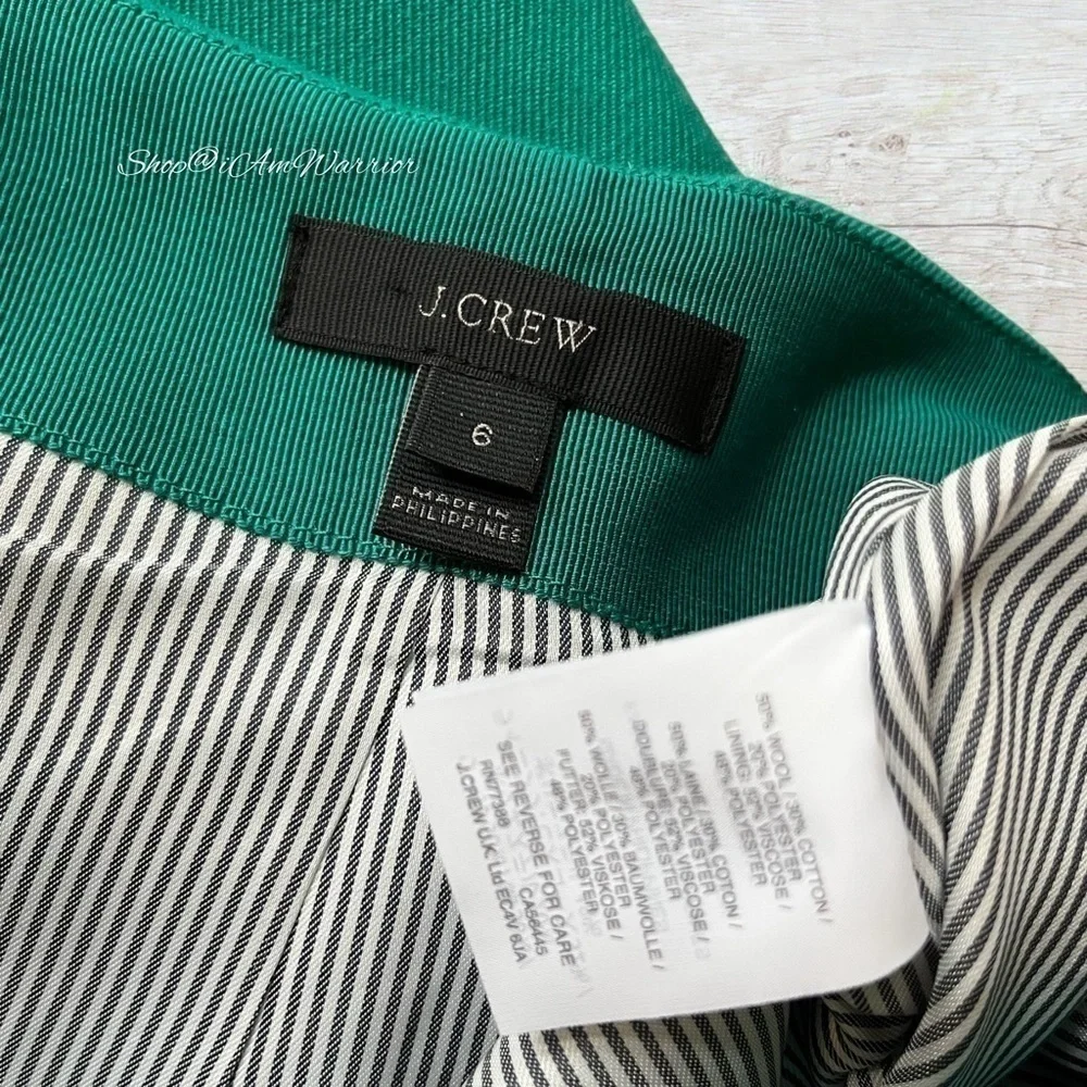 J.Crew teal a-line scalloped faux wrap mini skirt *shop@iamwarrior